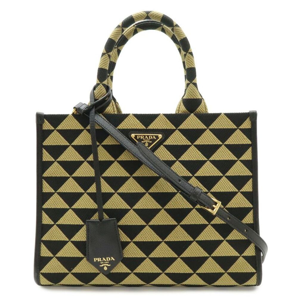 Prada Jacquard Embroidery Small Tote Bag